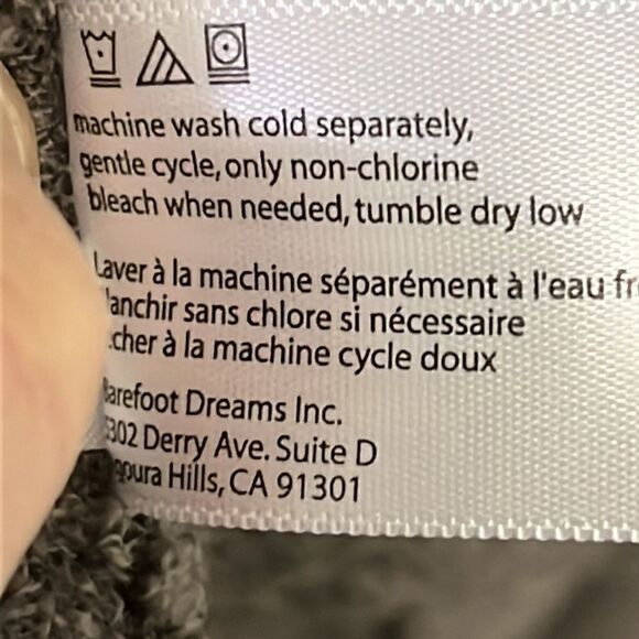 Barefoot Dreams Bamboo Chic Lite Heather Gray Open Cardigan with Pockets- Large - Picture 15 of 16